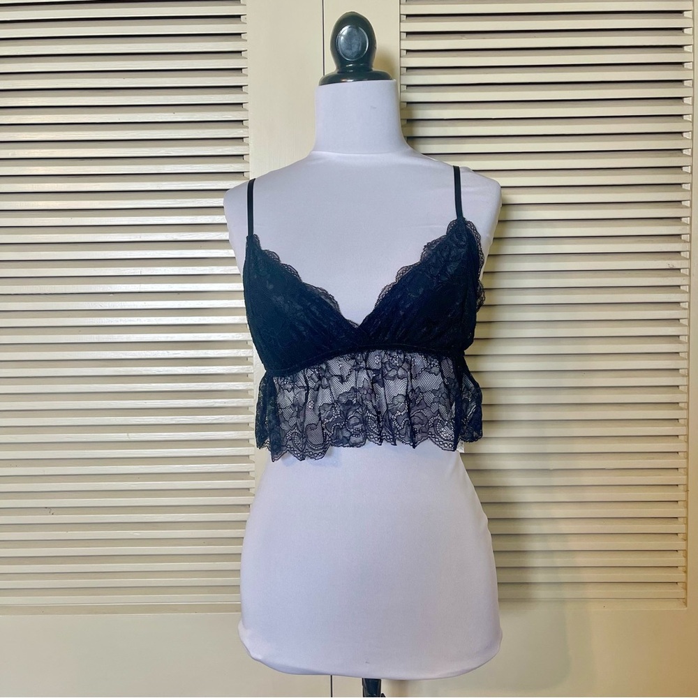 Zara Trafaluc Black Lace Bralette